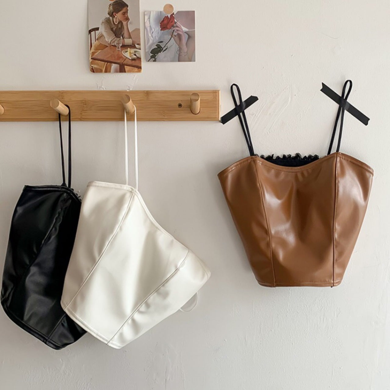 Retro Leather Short Top