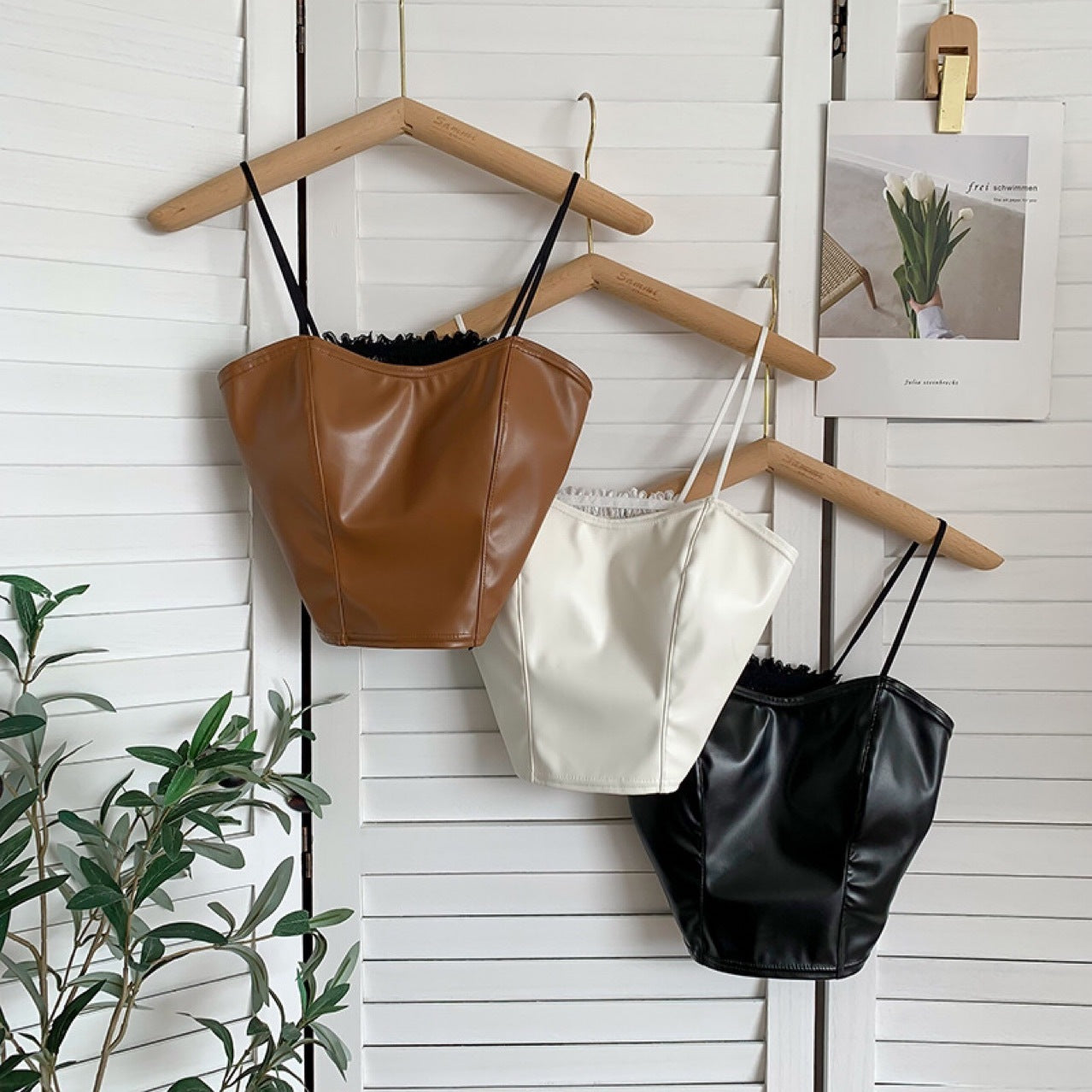 Retro Leather Short Top